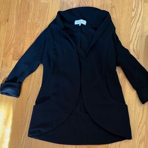 French Mauve Women's Black Blazer